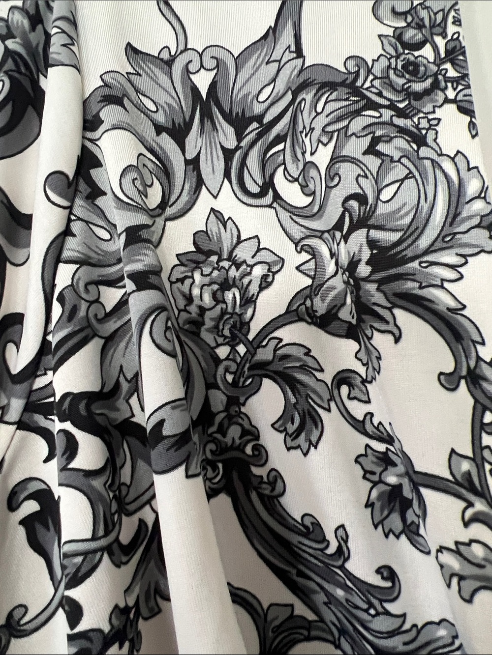 Pierre Cardin Black and White Scroll Print Top - Picture 3 of 4